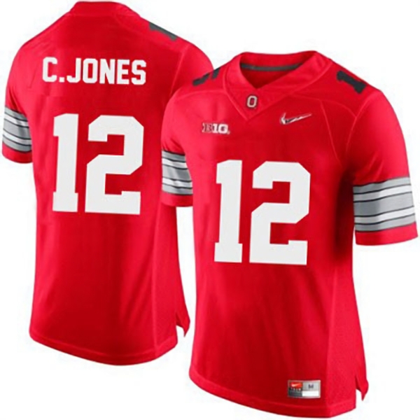 Ohio State Buckeyes Men's NCAA Cardale Jones #12 Red College Football Jersey CYN5749XP
